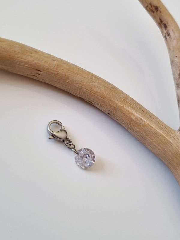 Charm mini zircon - argenté