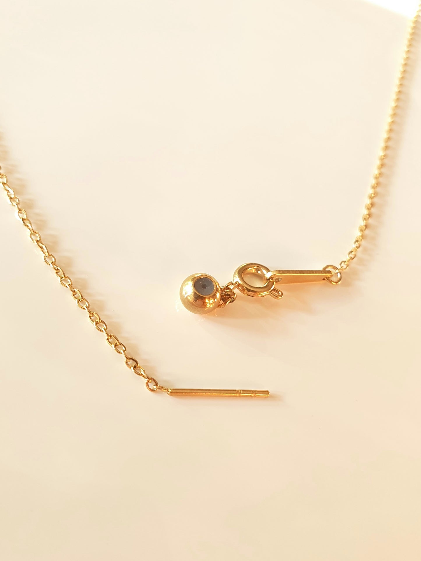 Collier prénom lettres amovibles - doré