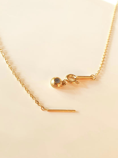 Collier prénom lettres amovibles - doré