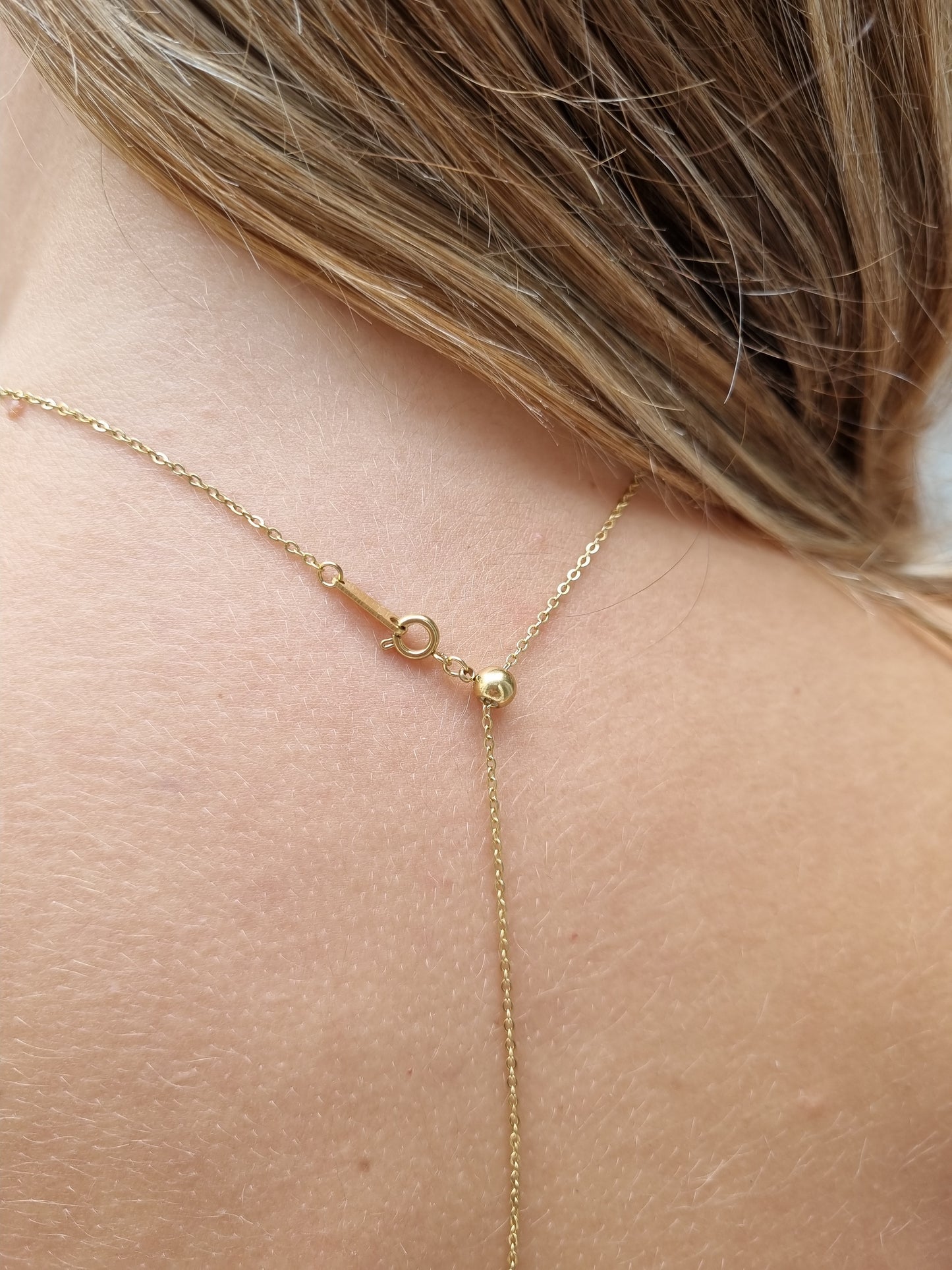 Collier prénom lettres amovibles - doré