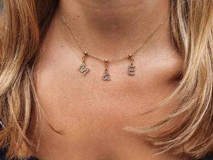 Collier Baby "Toi & Moi" - zircons/doré