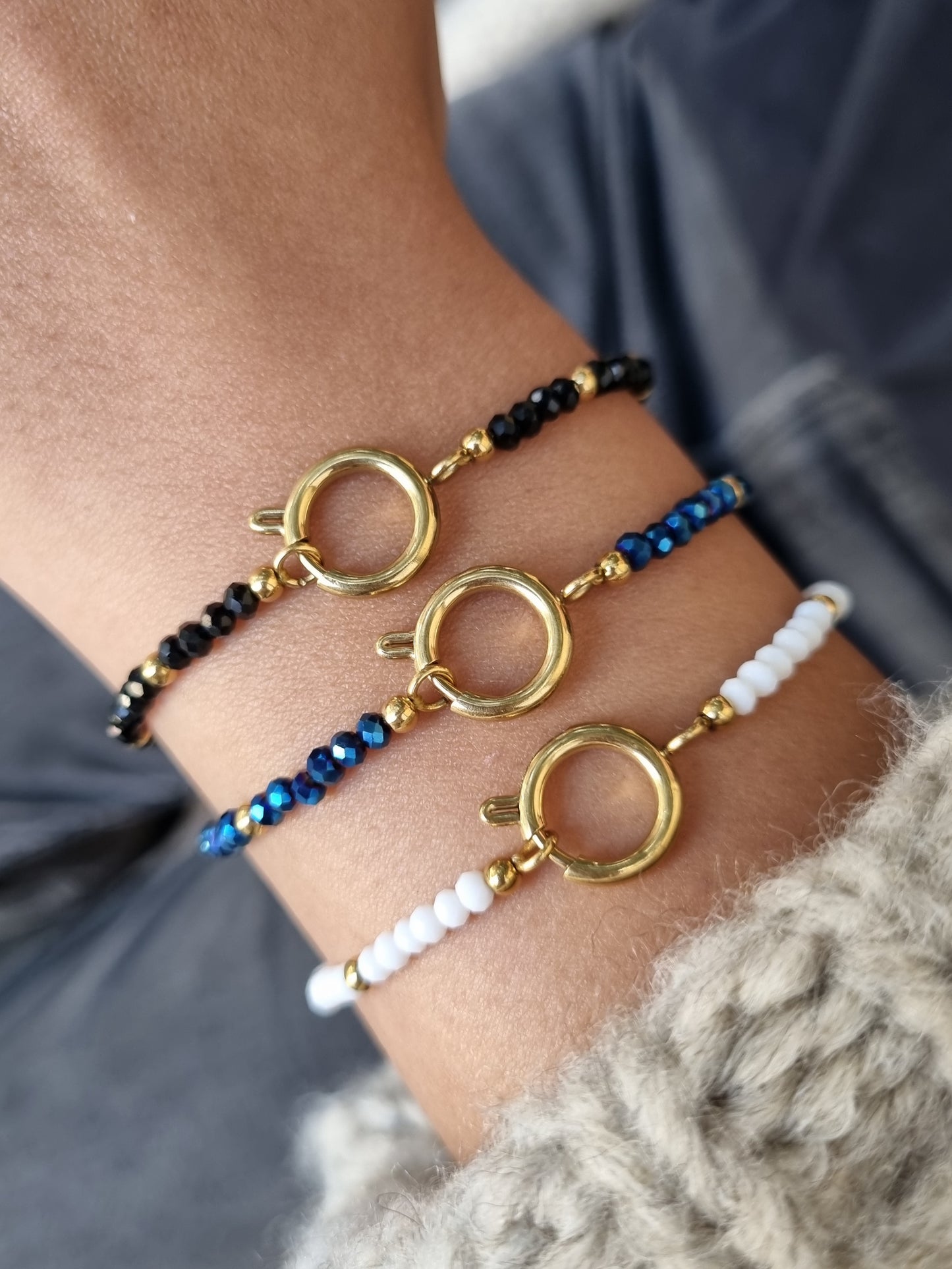 Bracelet TESSYA (personnalisable) - doré/coloris au choix