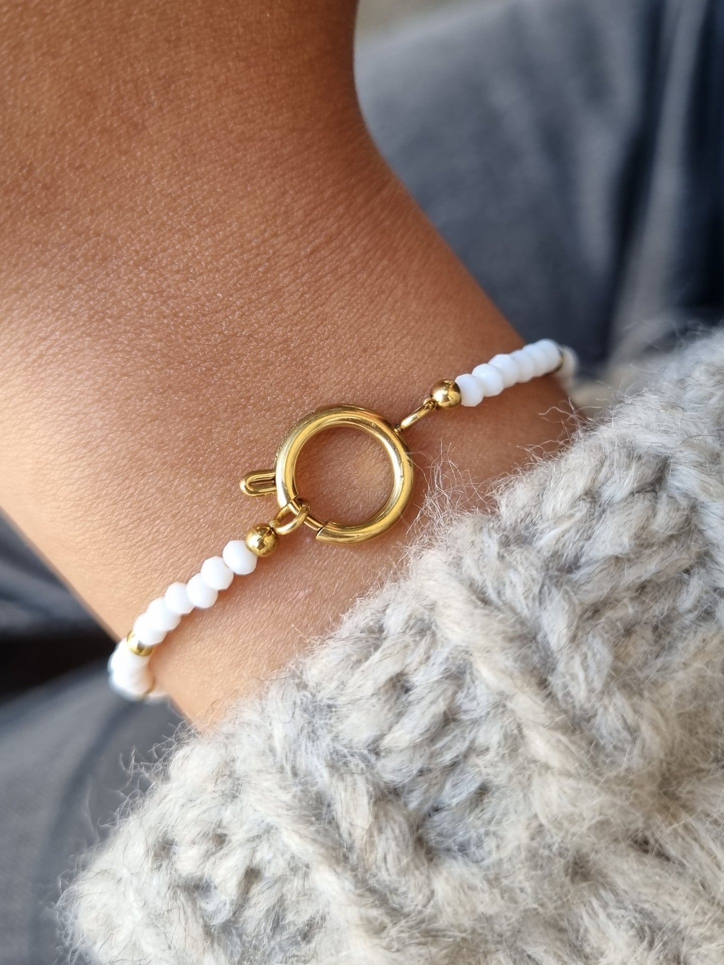 Bracelet TESSYA (personnalisable) - doré/coloris au choix