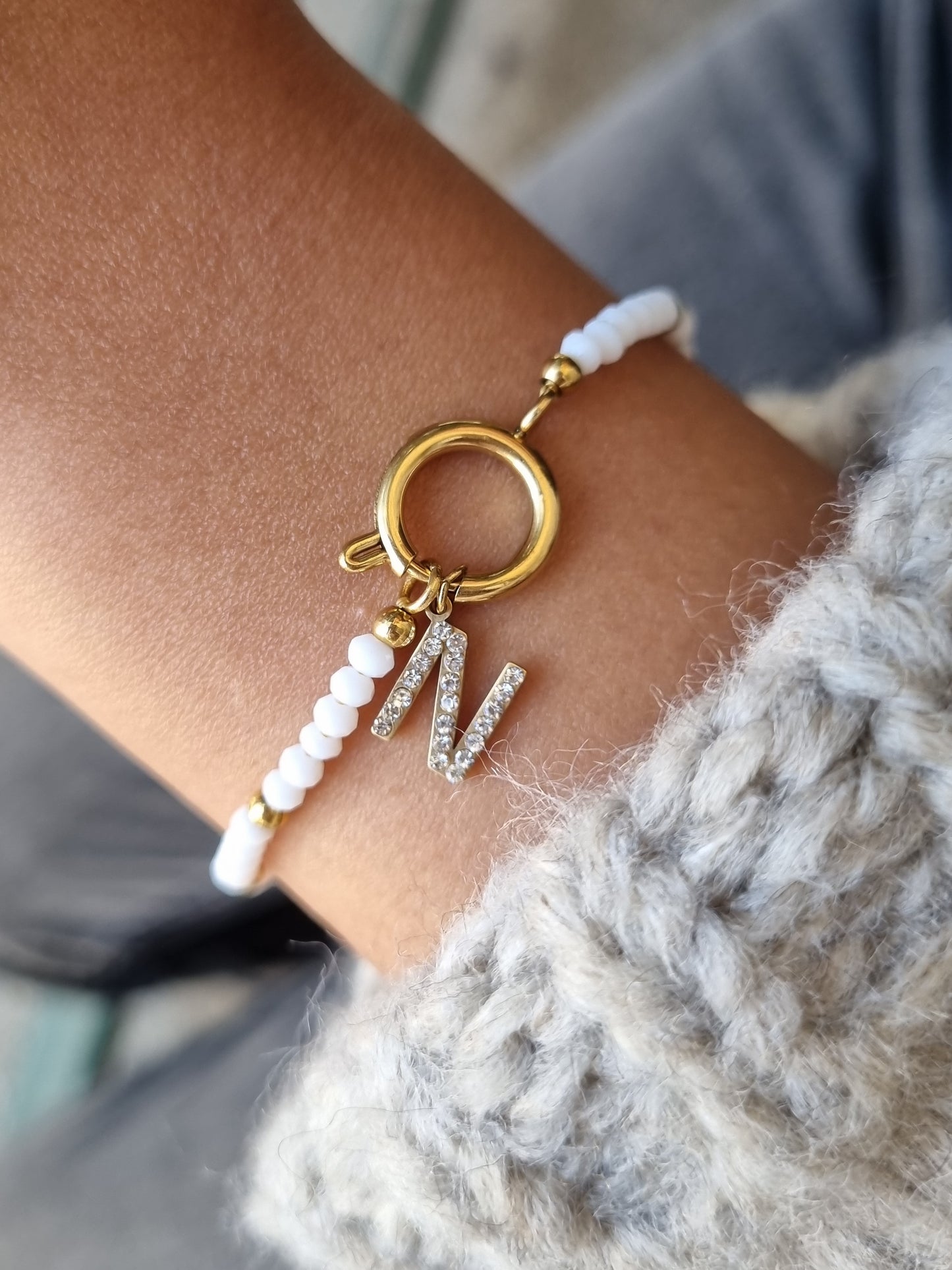 Bracelet TESSYA (personnalisable) - doré/coloris au choix