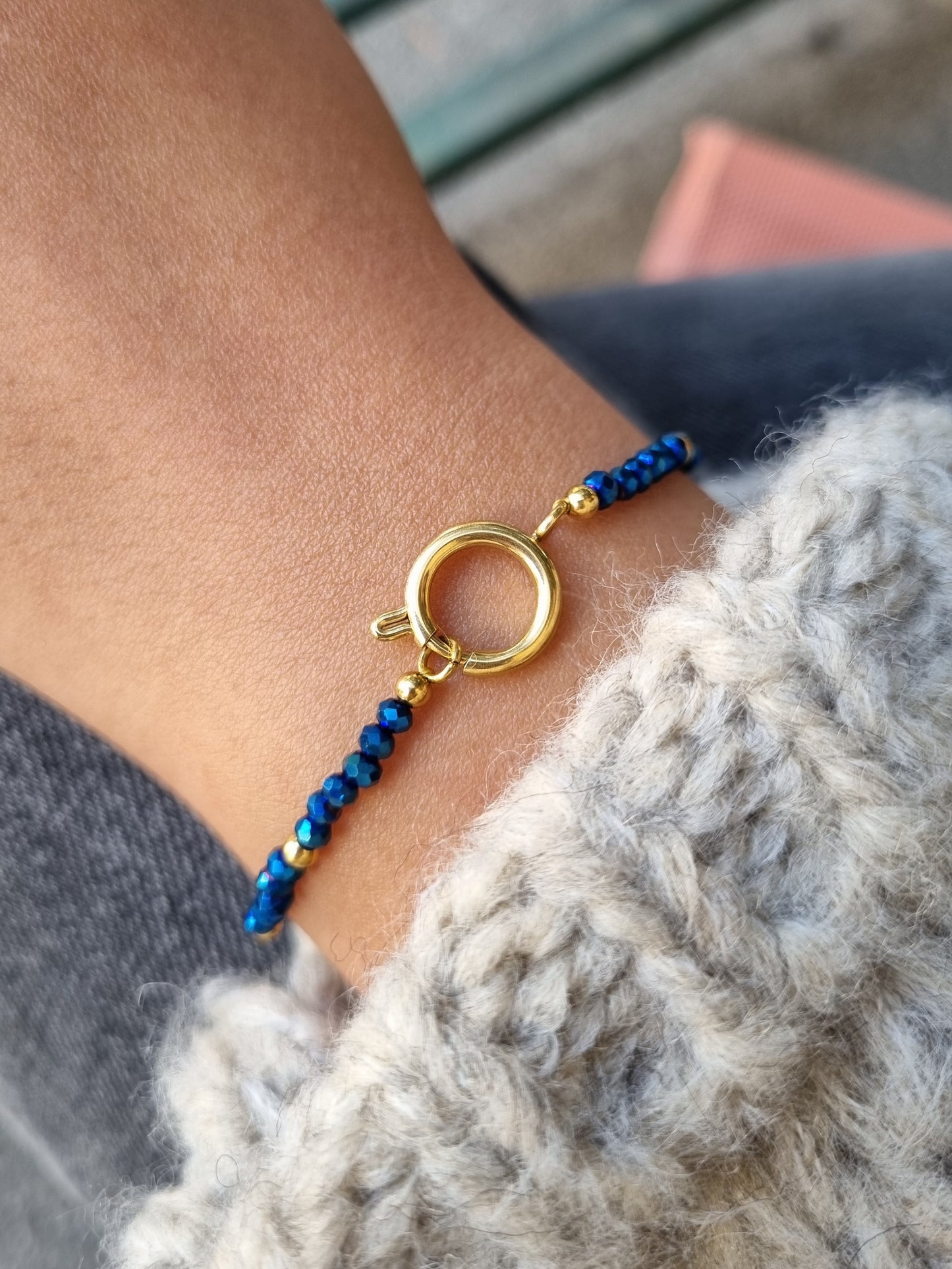 Bracelet TESSYA (personnalisable) - doré/coloris au choix