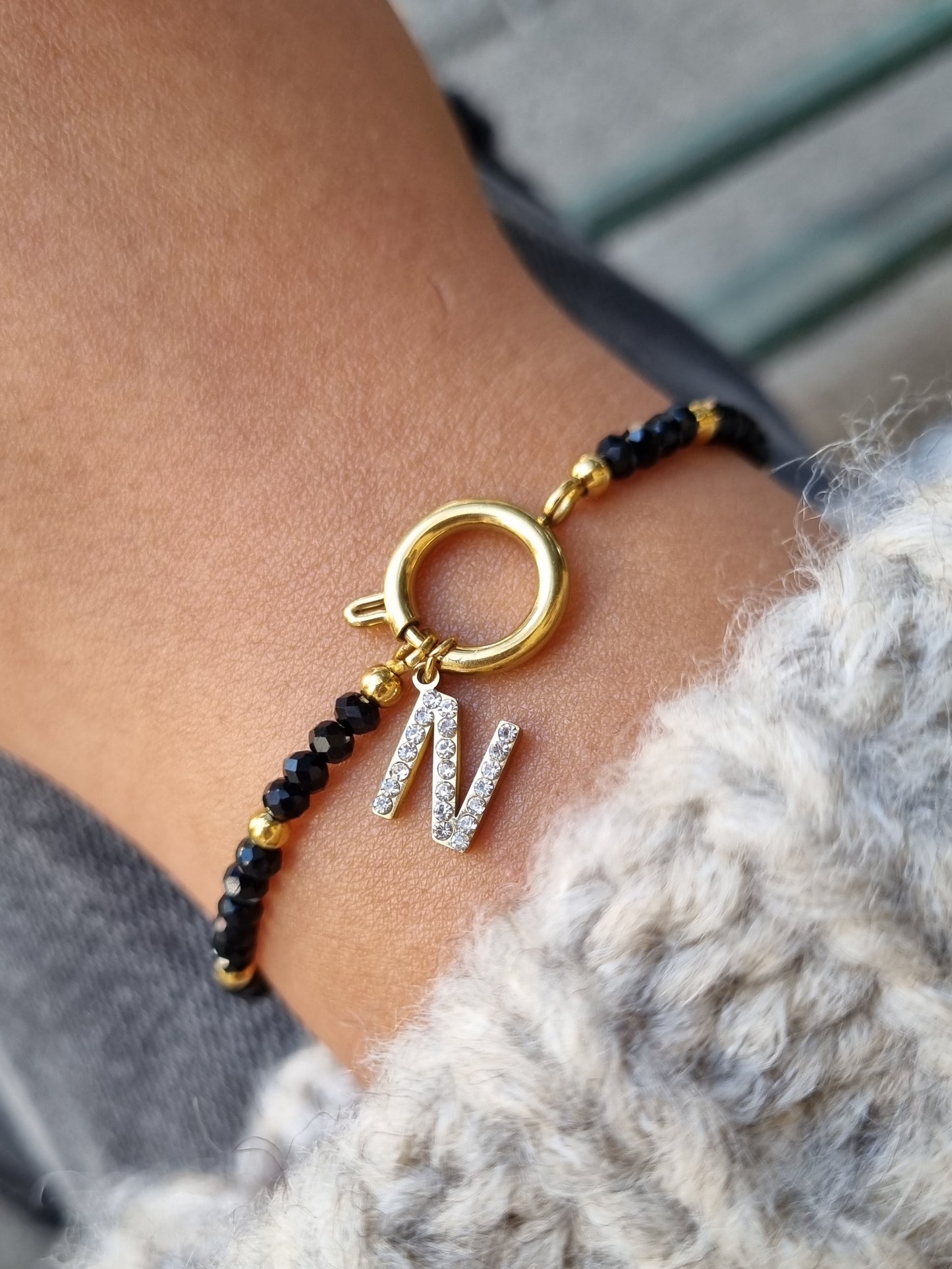Bracelet TESSYA (personnalisable) - doré/coloris au choix