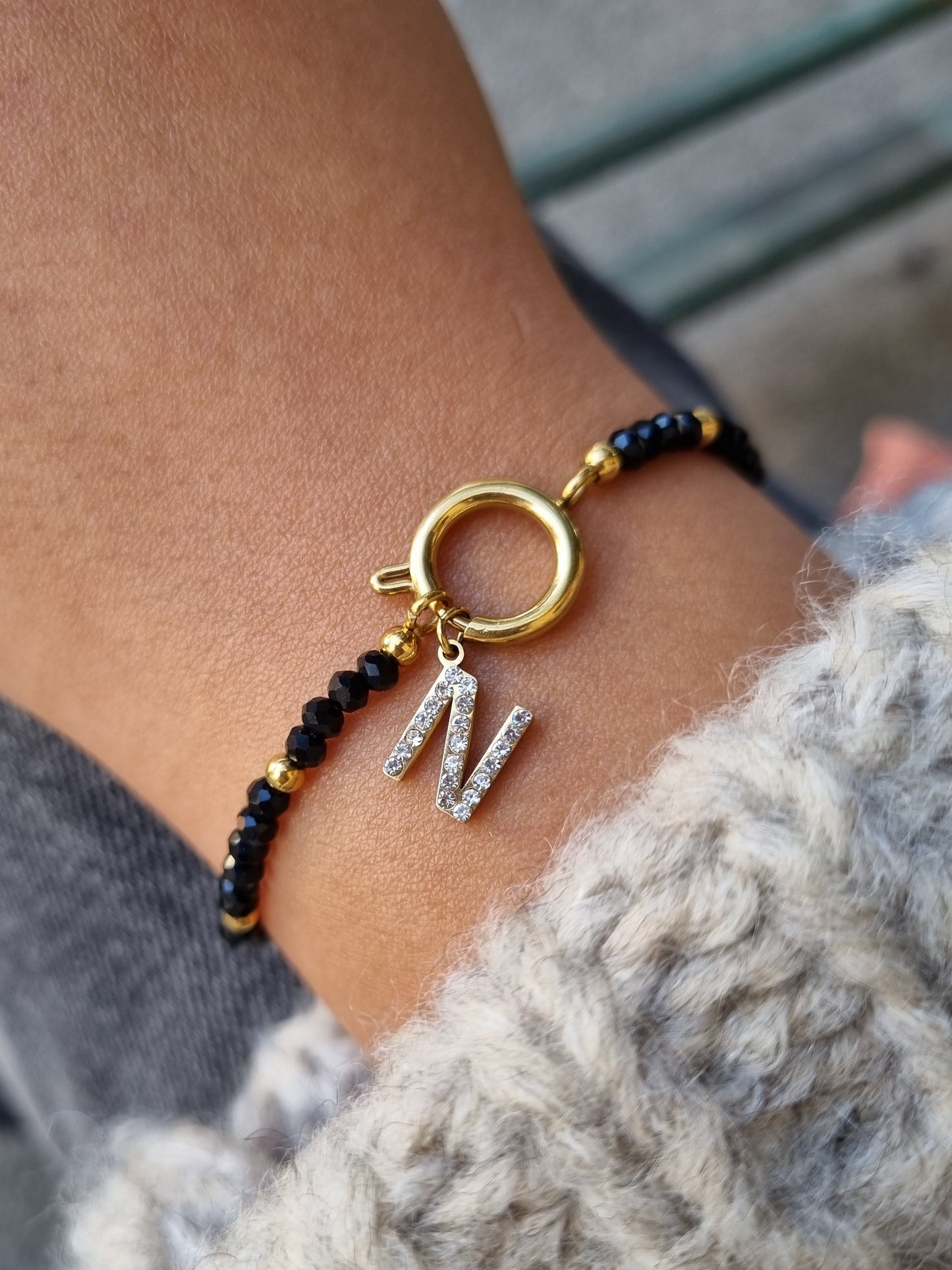 Bracelet TESSYA (personnalisable) - doré/coloris au choix