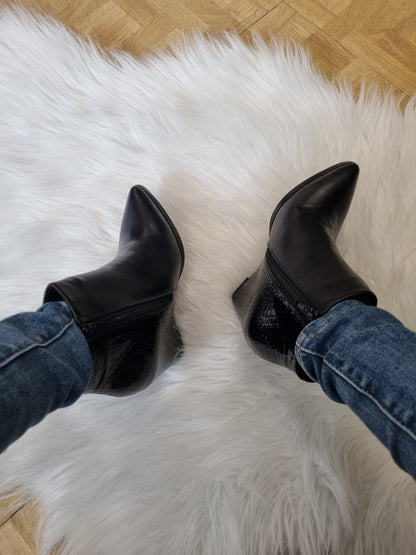 Bottines noires talons compensés