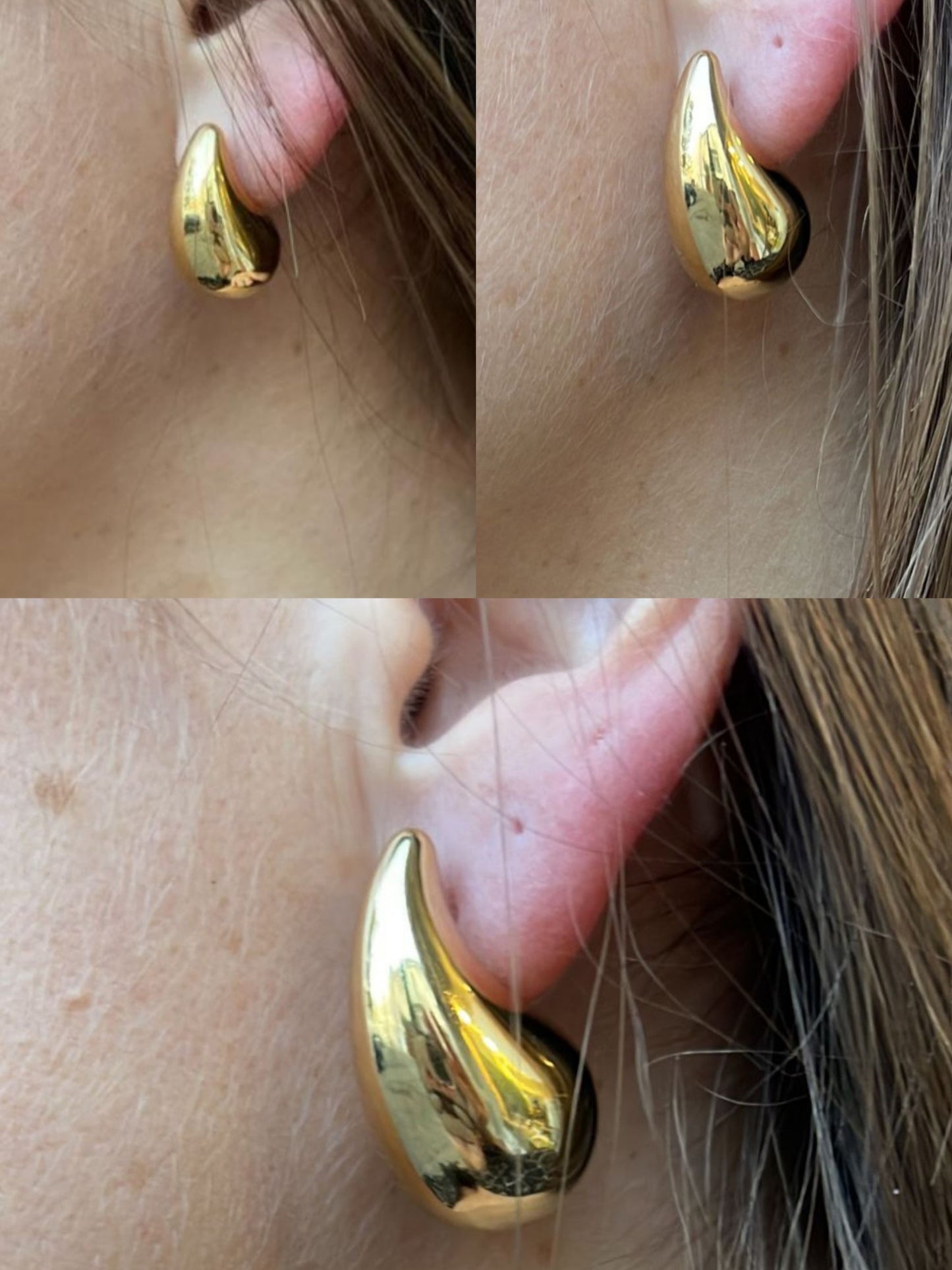 Boucles d'oreilles DOUSHKA - 3 tailles/doré