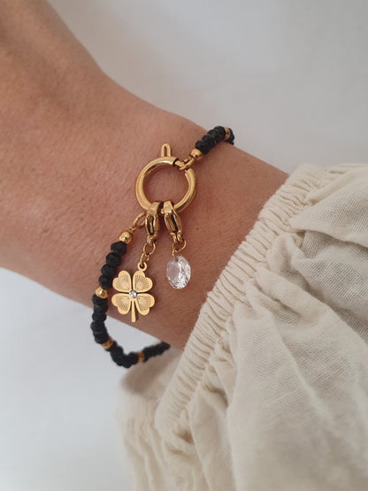 Bracelet TESSYA (personnalisable) - doré/coloris au choix