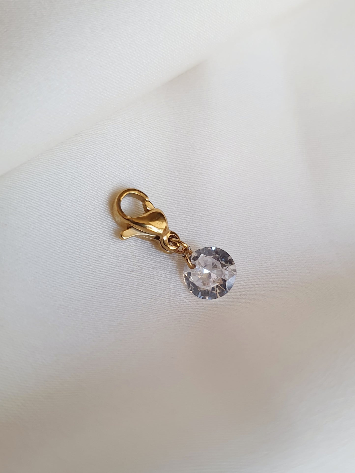 Charm mini zircon - doré