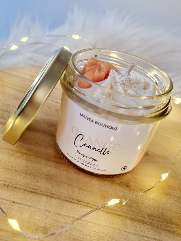 Bougie-Bijou gourmande - Orange cannelle