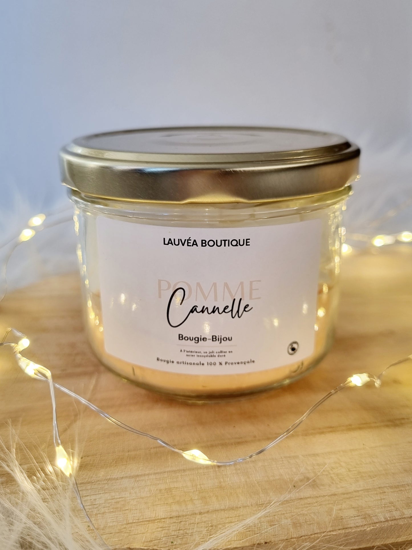 Bougie-Bijou gourmande - Pomme cannelle