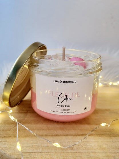 Bougie-Bijou gourmande - Fleur de coton