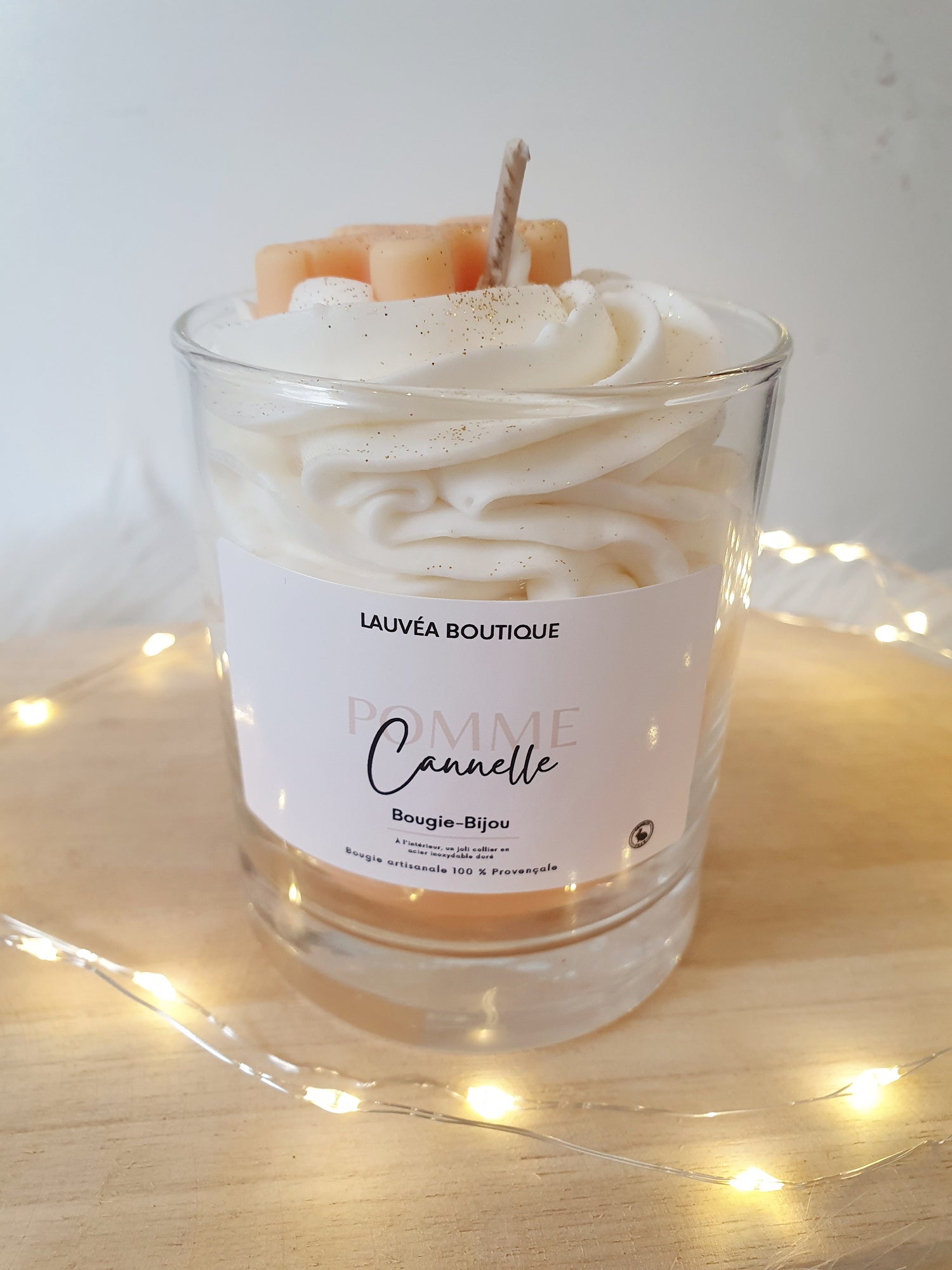 Bougie-Bijou gourmande - Pomme cannelle – LauVéA Boutique