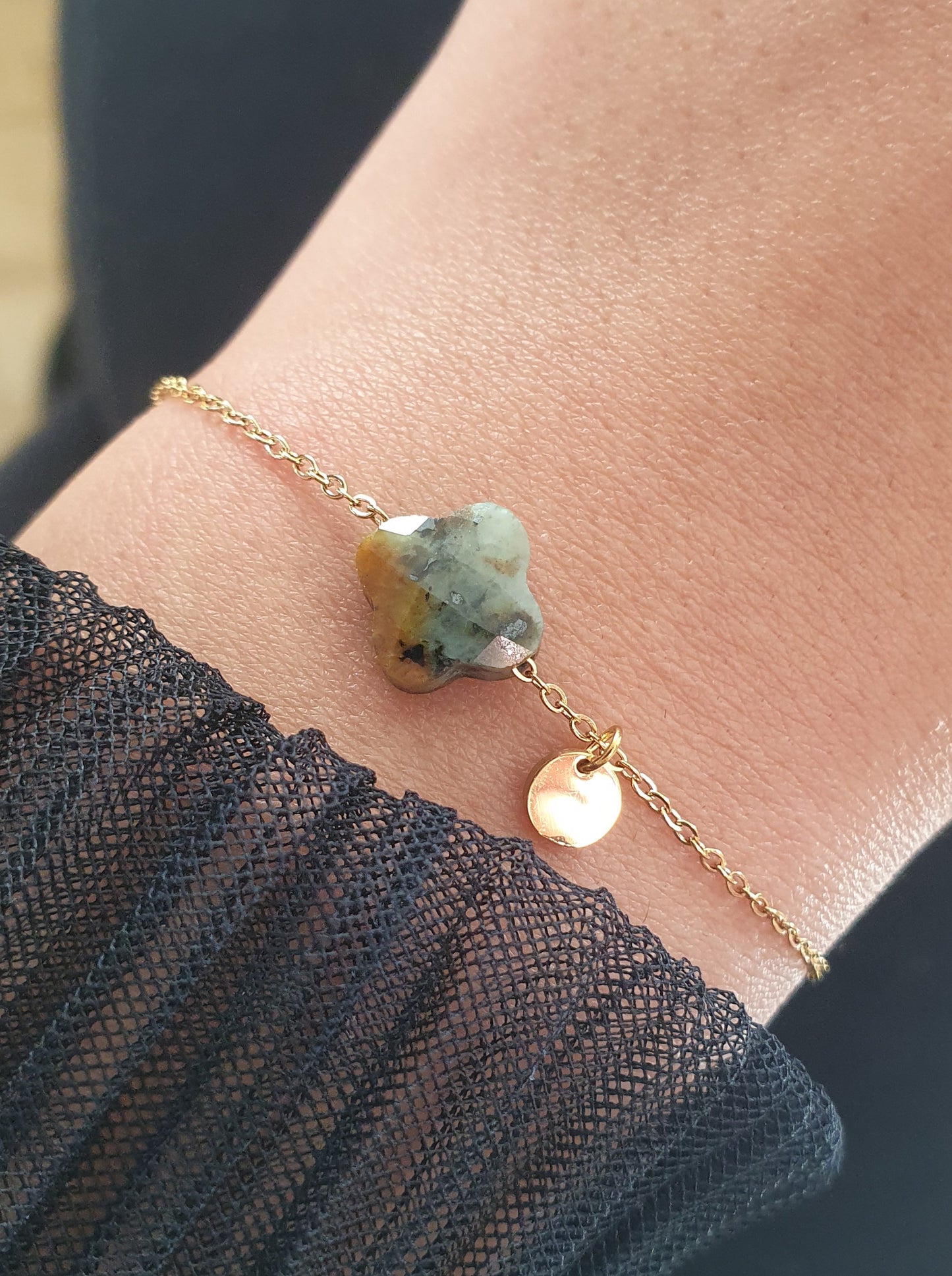 Bracelet EMELYA | Turquoise d'Afrique - doré