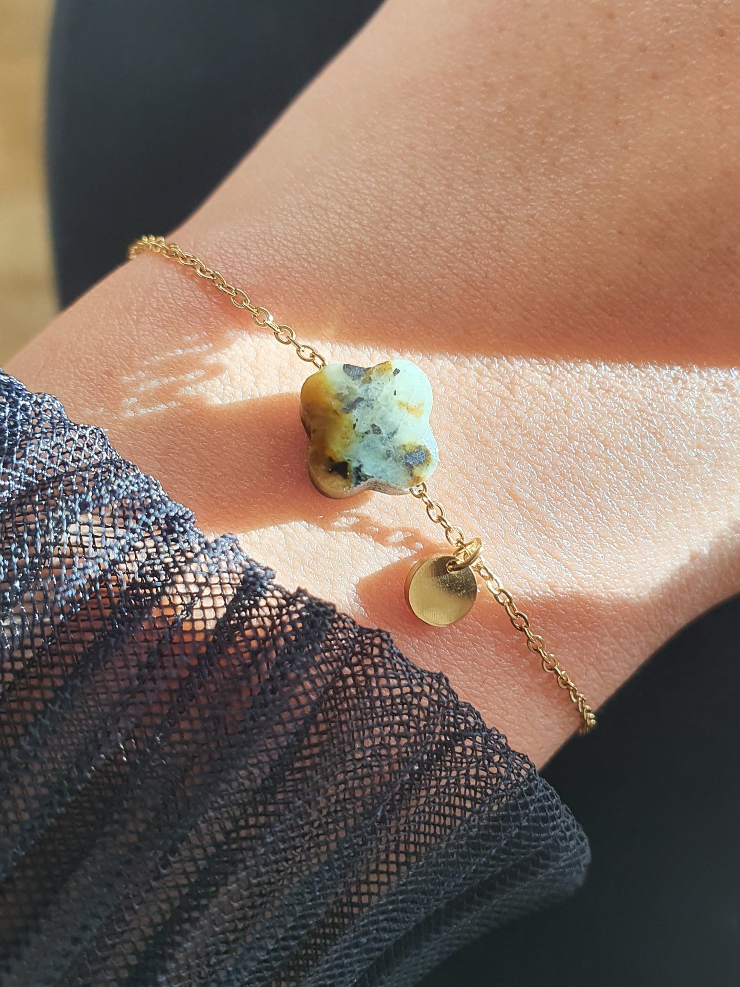 Bracelet EMELYA | Turquoise d'Afrique - doré