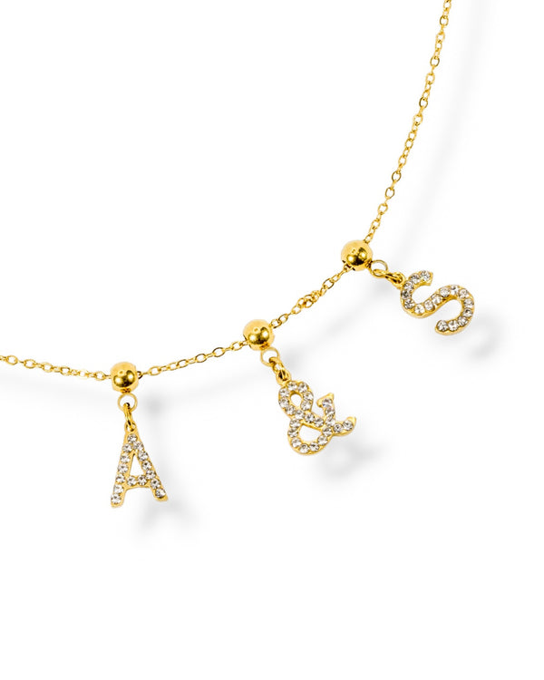 Collier Baby "Toi & Moi" - zircons/doré