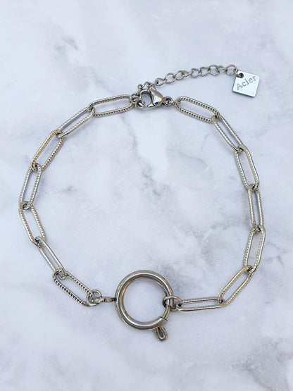 Bracelet SERENA (personnalisable) - argenté