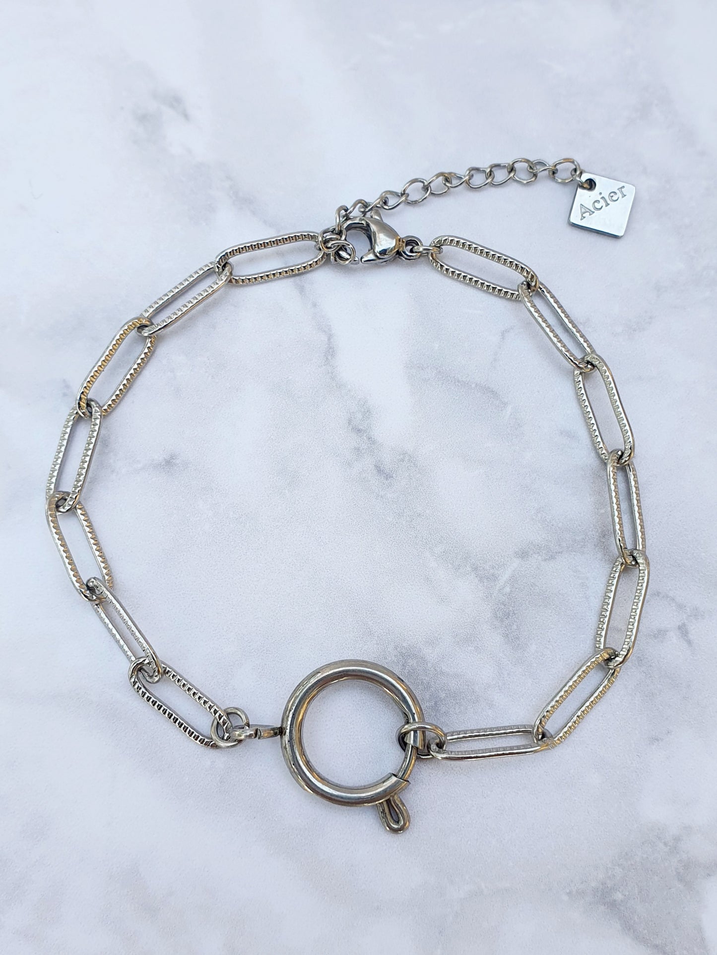 Bracelet SERENA (personnalisable) - argenté