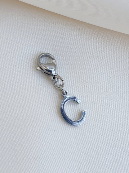 Charms lettres initiales Modèle B - argenté