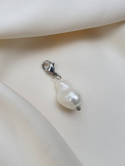 Charm perle nacrée  - argenté
