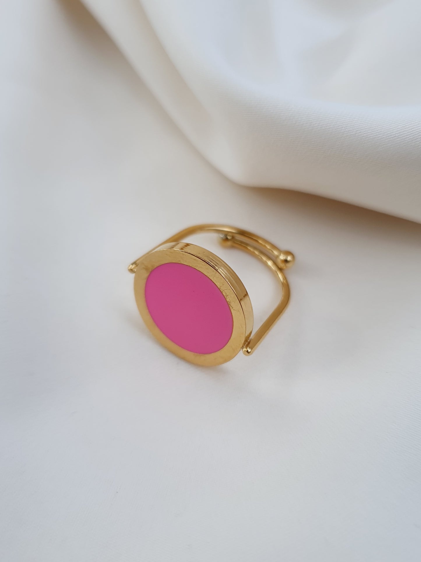 Bague ALBA - doré/fushia