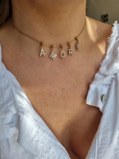 Collier AMORE - doré
