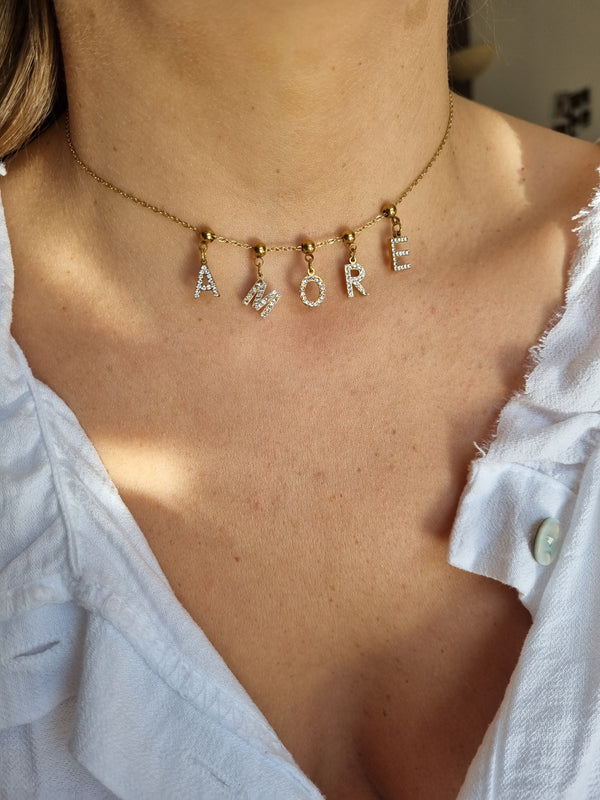 Collier AMORE - doré