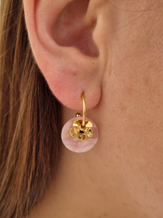 Boucle d'oreilles COSETTE - doré/rose