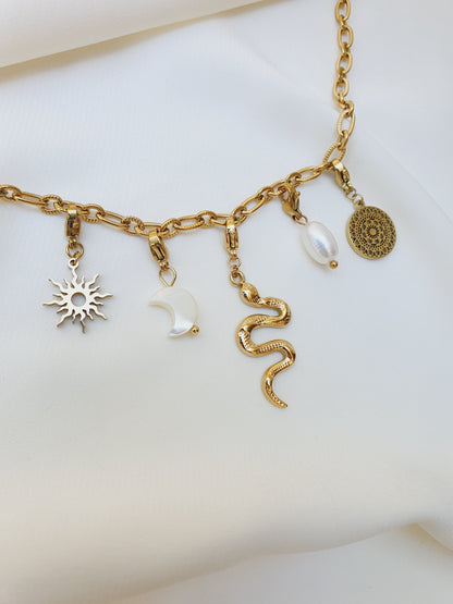 Collier charms ASTRA - coloris au choix
