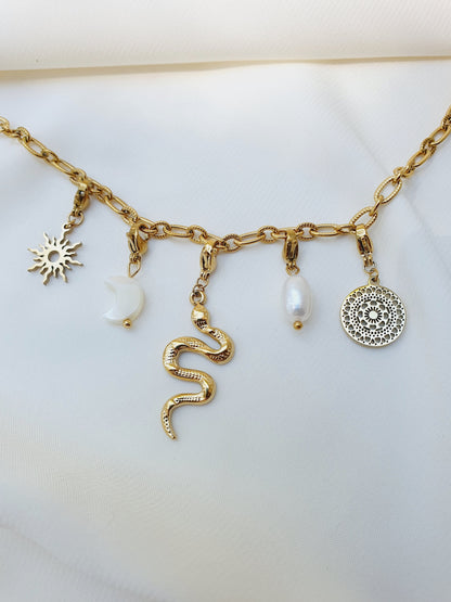 Collier charms ASTRA - coloris au choix