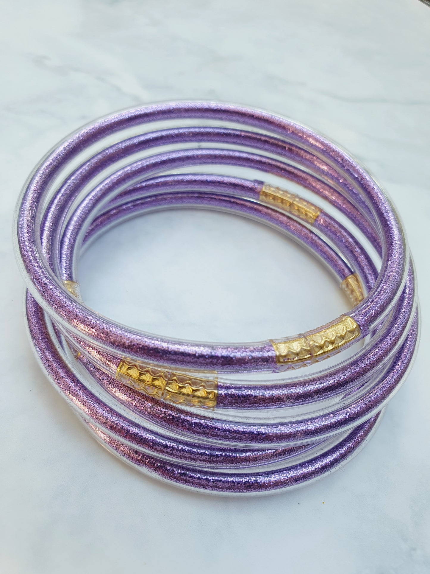 Bracelet jonc bouddhiste fantaisie - Violet