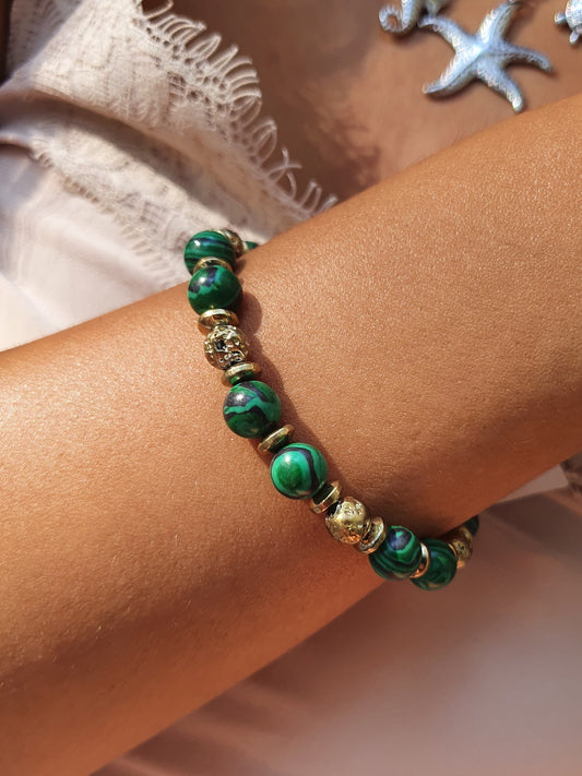 Bracelet pierre naturelle semi-précieuse - Malachite