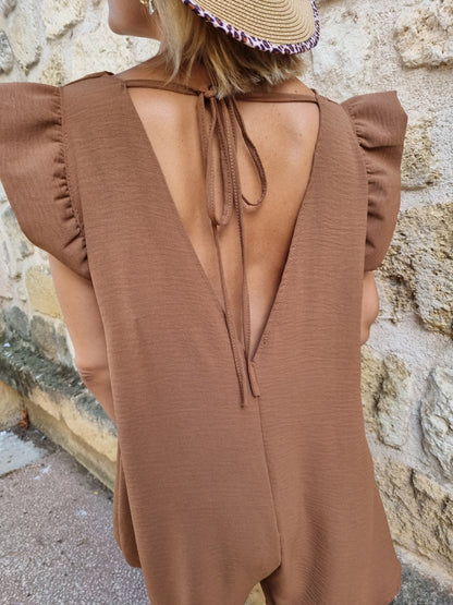 Combishort marron dos nu (dernière unité en stock)
