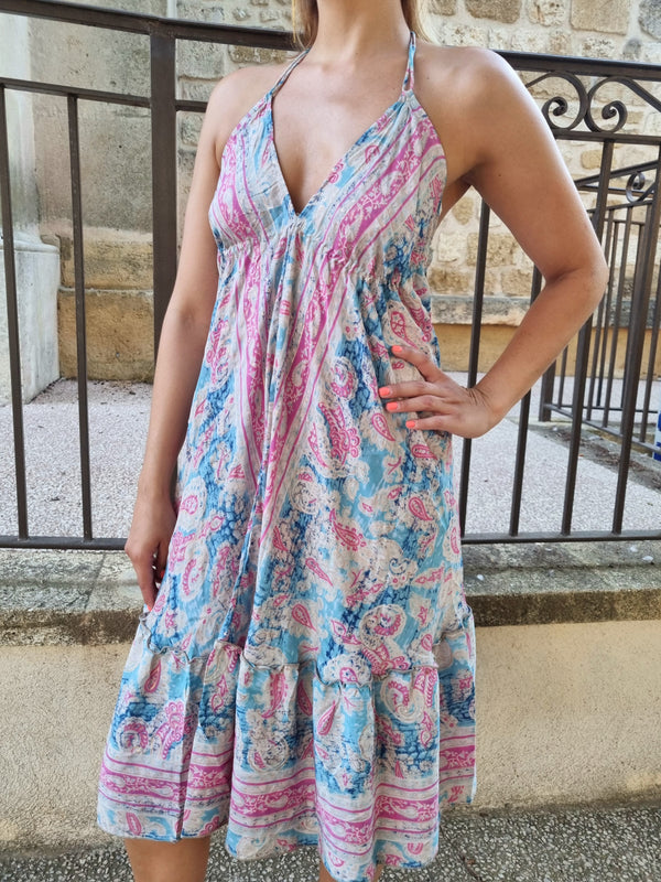 Robe en soie dos nu (deux unités en stock)