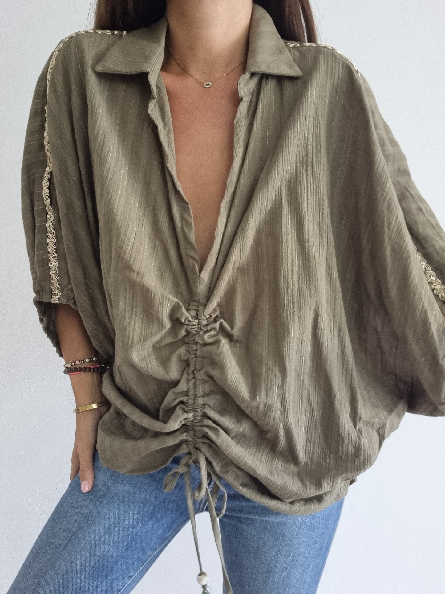 Blouse manches chauve-souris