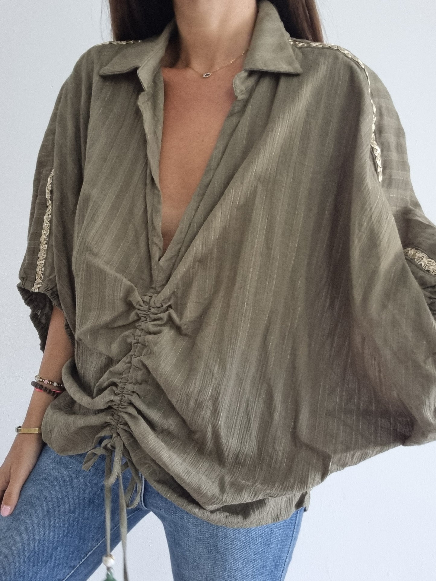 Blouse manches chauve-souris