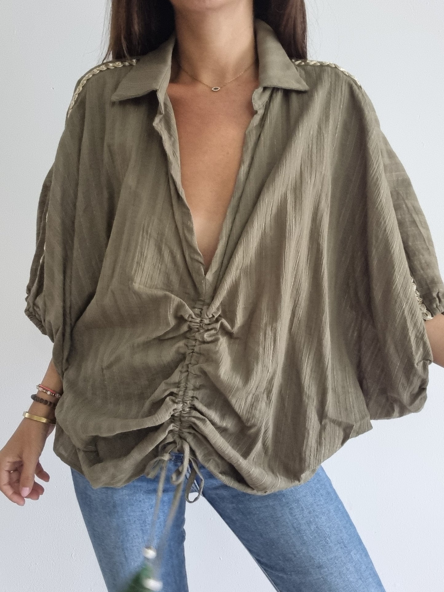 Blouse manches chauve-souris