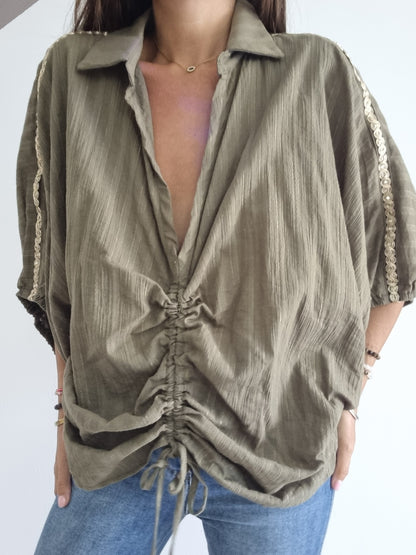 Blouse manches chauve-souris