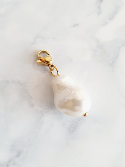 Charm perle nacrée - doré