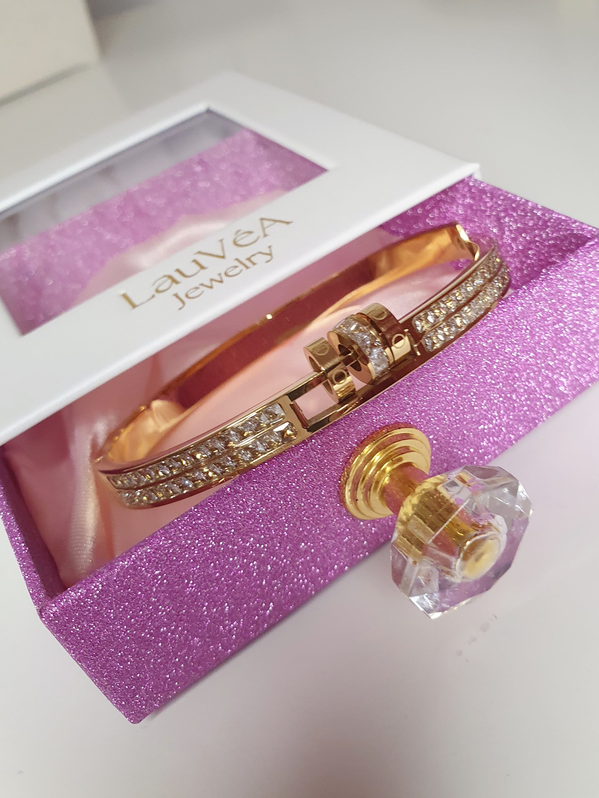 Écrin luxe poignée diamant LauVéA Jewelry