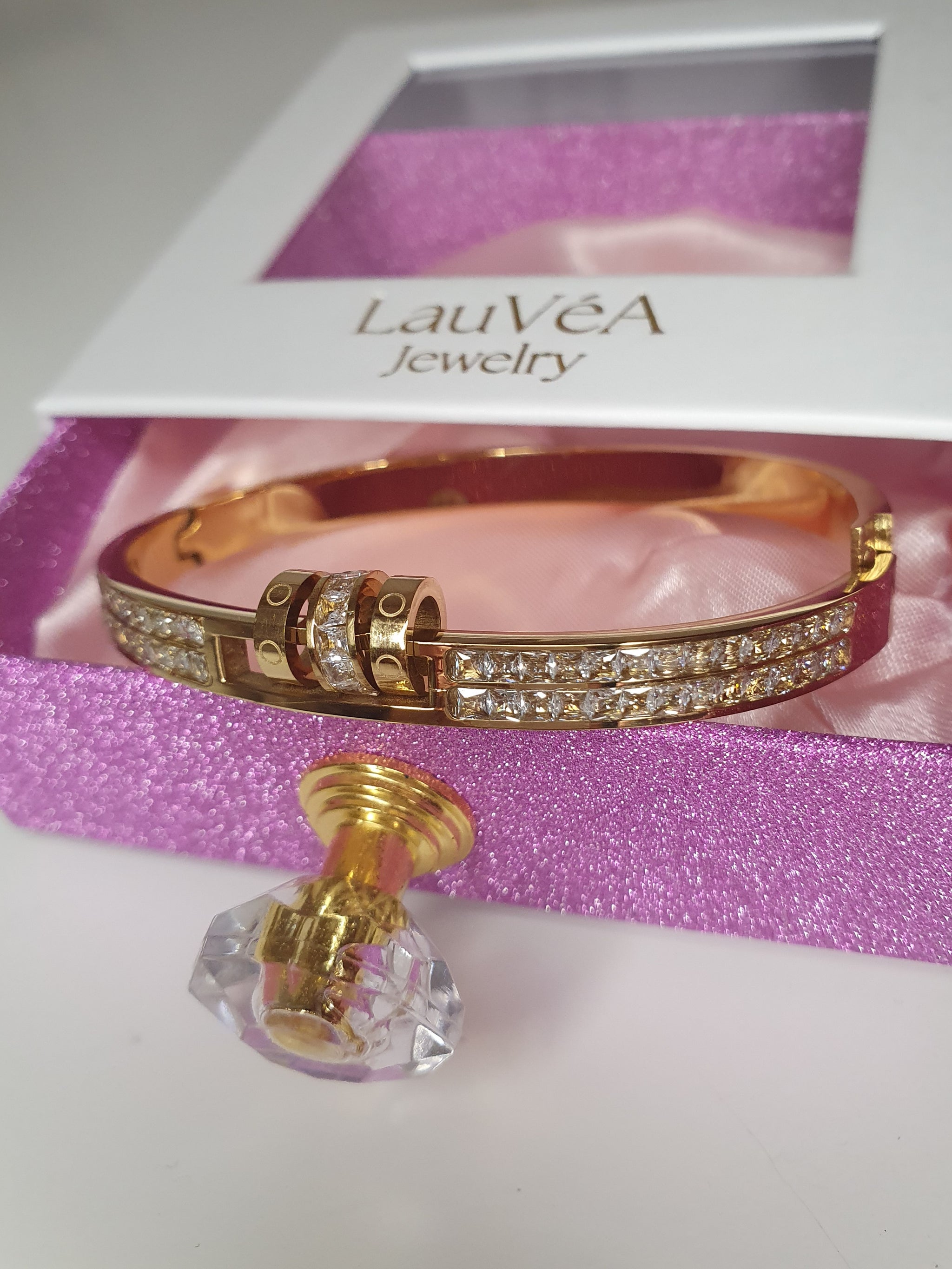 Écrin luxe poignée diamant LauVéA Jewelry