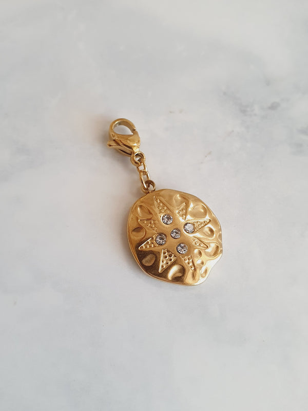 Charm breloque étoile strass - doré | Modèle B