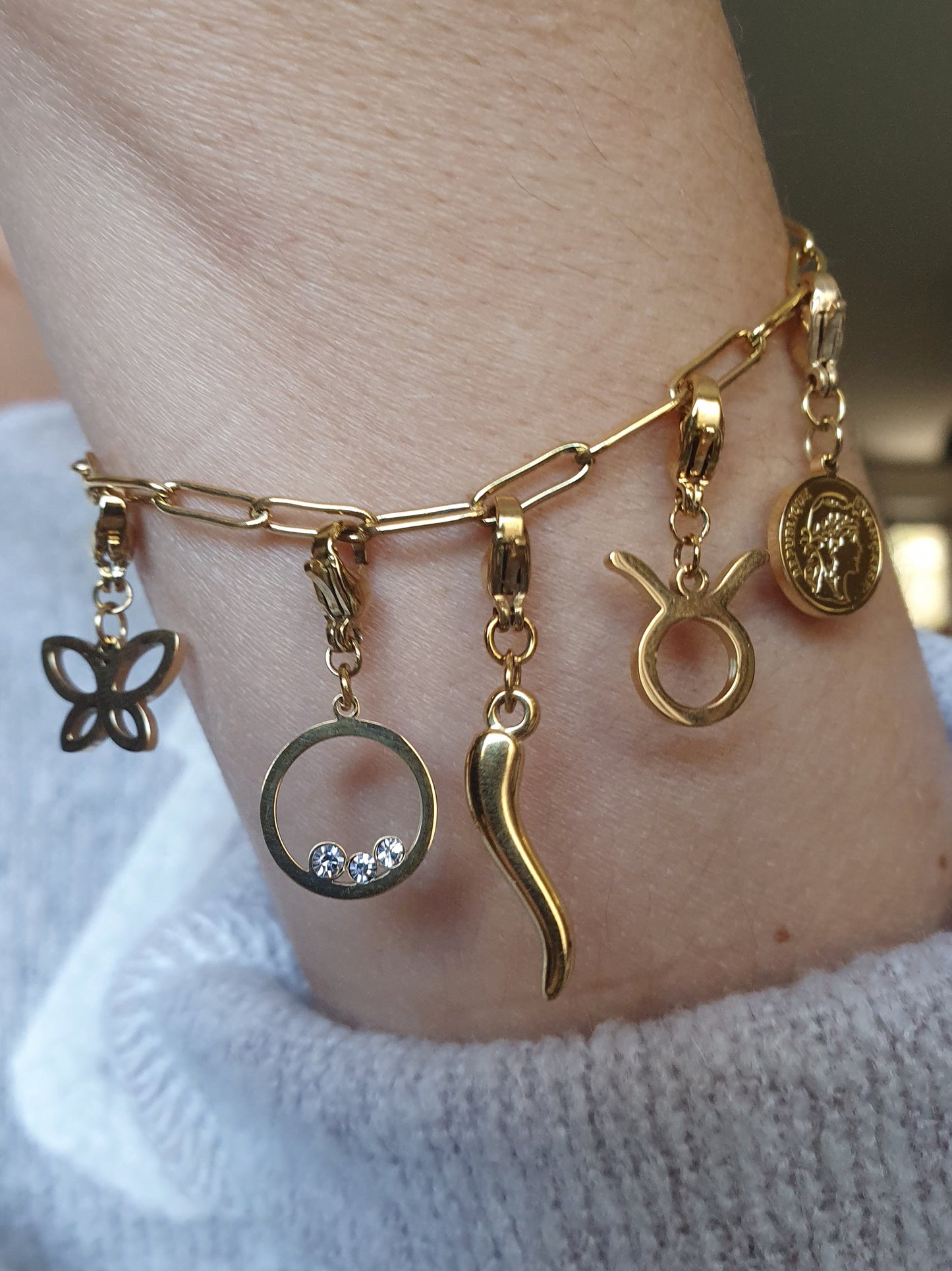 Bracelet petits maillons - doré