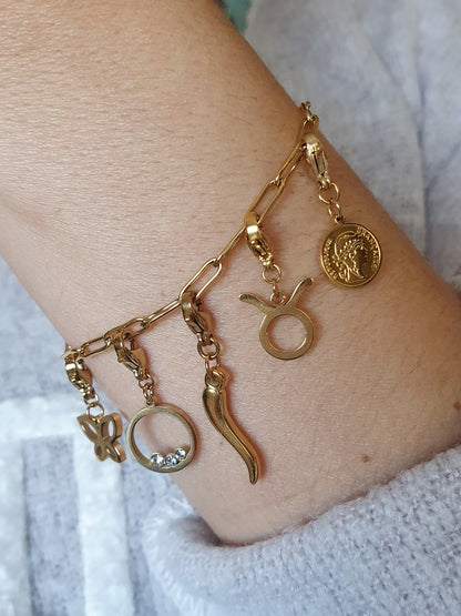 Bracelet petits maillons - doré
