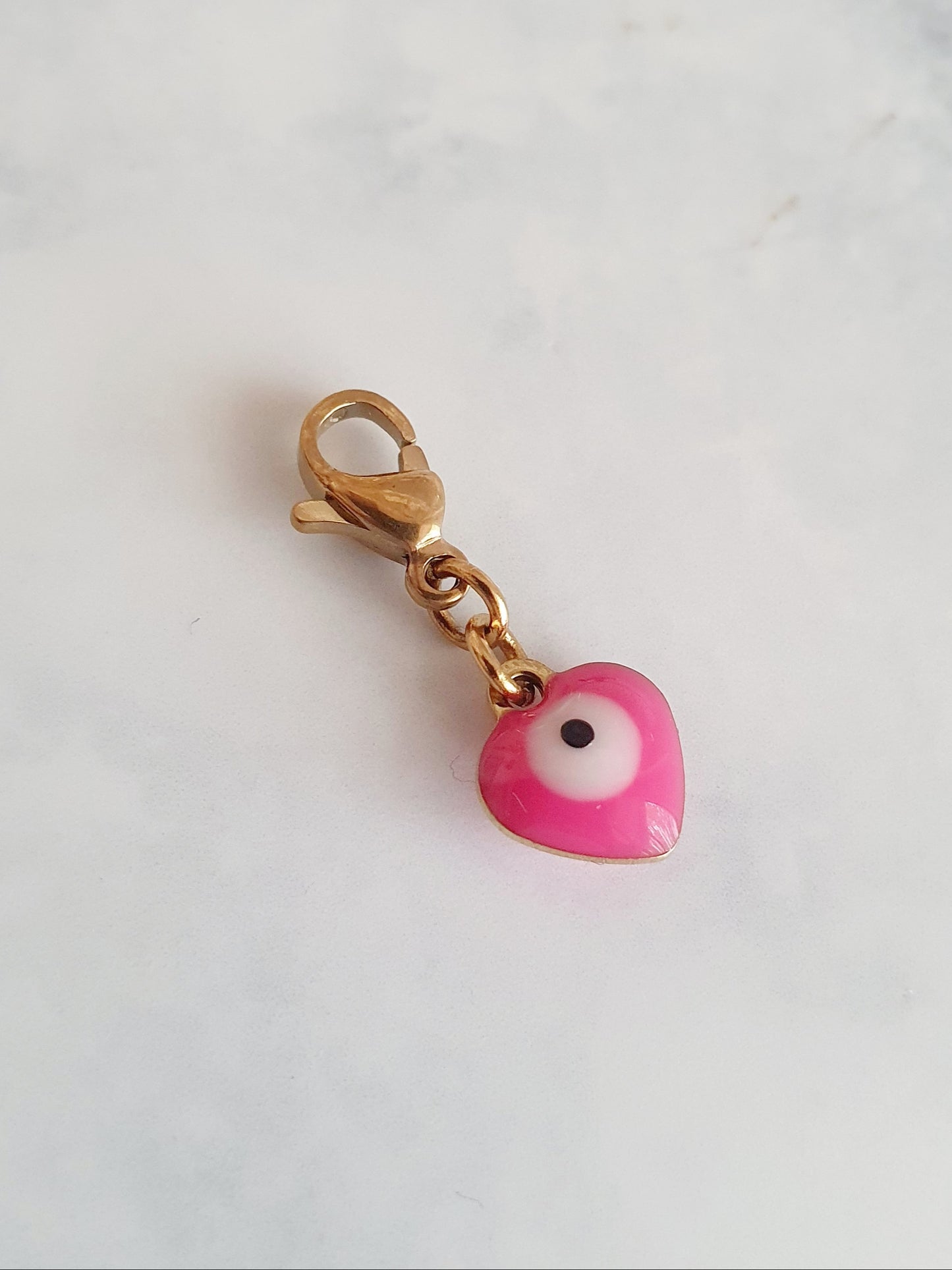 Charm coeur oeil turc - doré | Coloris au choix