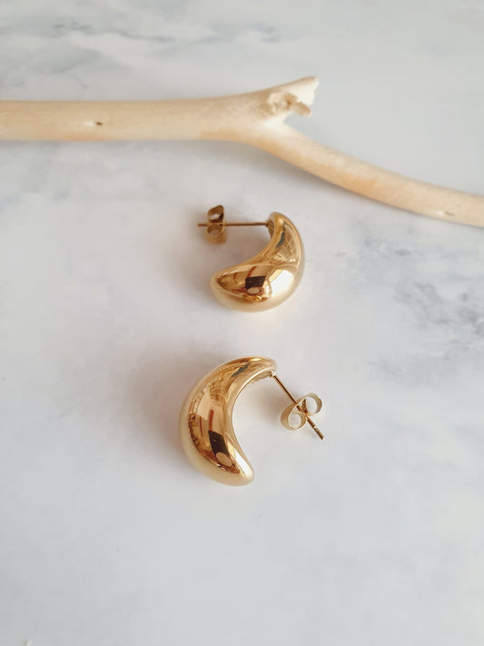 Boucles d'oreilles gouttes - doré (Taille 2)