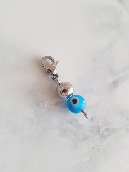 Charm oeil turc en verre & perle
