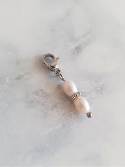 Charm duo de perles d'eau douce